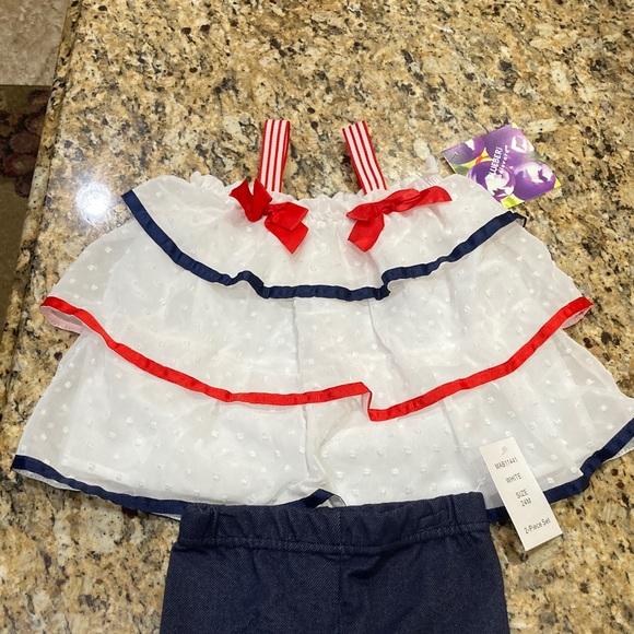 Blueberi Boulevard Red, White, and Blue Kids Matching Set - Picture 2 of 6